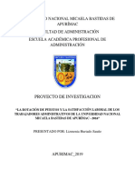 Rotación de puestos y satisfacción laboral en la UNMBA