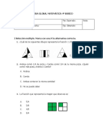 Prueba 2º Semestre Global Matemätica Cuarto