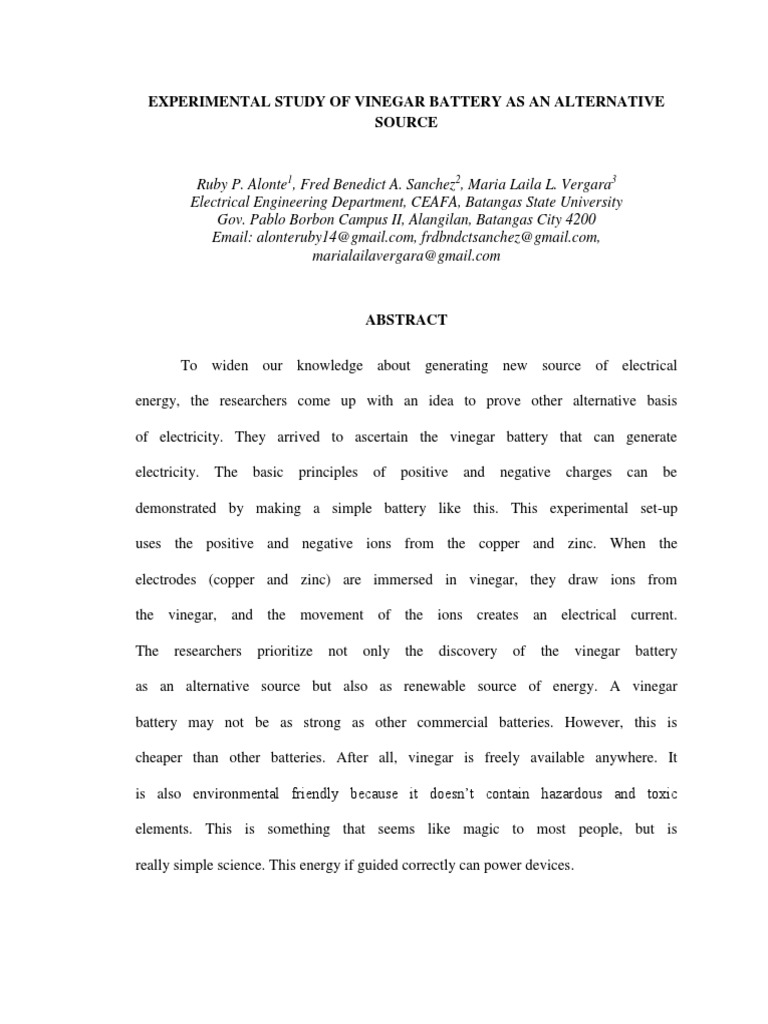 Vinegar Battery PDF