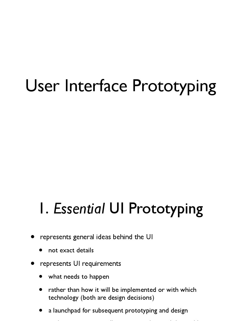 7 Essential UI Prototyping | PDF | Software Prototyping | User Interface
