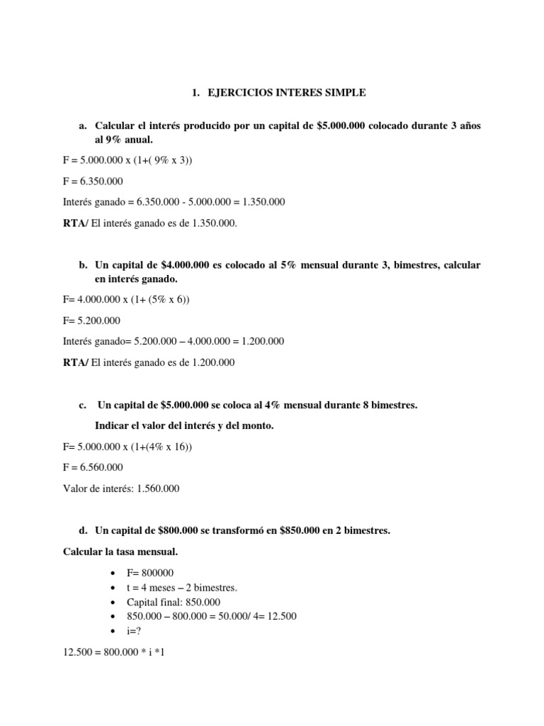 Actividad Matematicas Financieras. | PDF | Alquiler | Finanzas Matemáticas