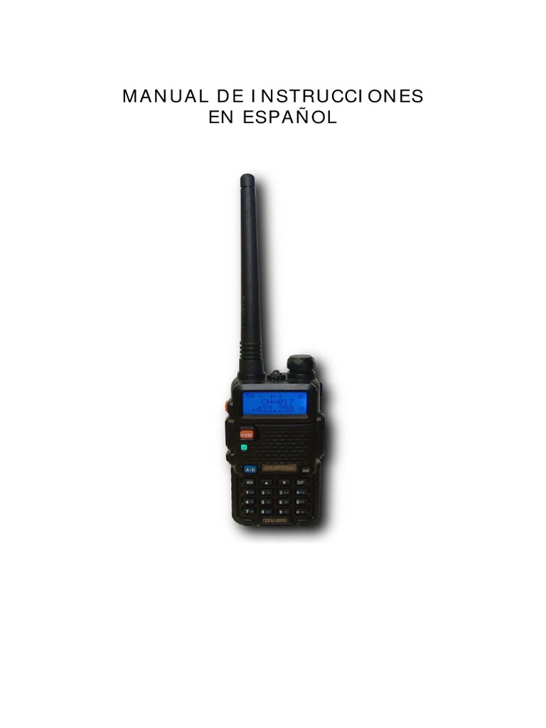 BAOFENG UV 5R  CONFIGURACION CANAL ANALOGICO 