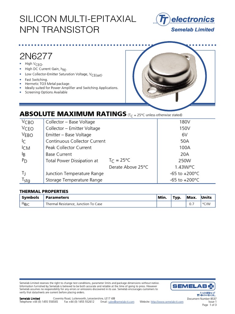 Transistor Tt 2222 Pdf