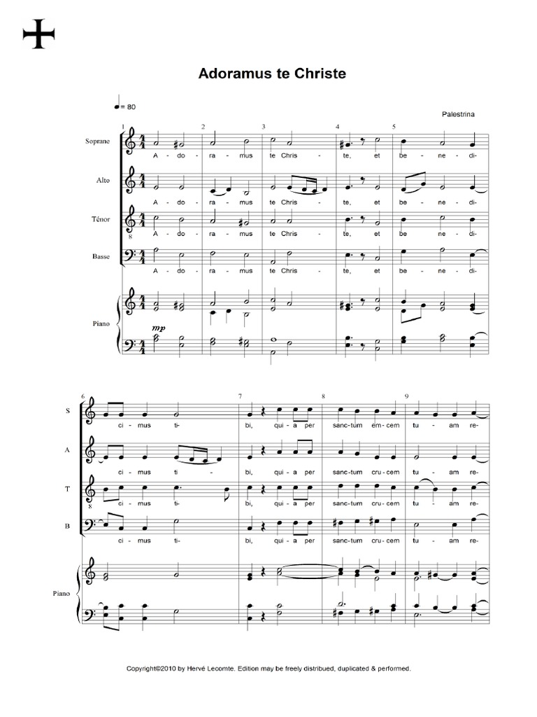 Adoramus Te - Palestrina PDF | PDF
