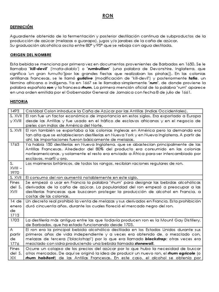 El Ron - Emagister PDF | PDF | Ron | Melaza