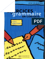 Exercices de grammaire en contexte