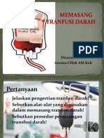 Tata Cara Pemberian Tranfusi Darah