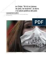 Chile Protestas en Chile Por Mala Atención de Salud Pública y Desigualdad