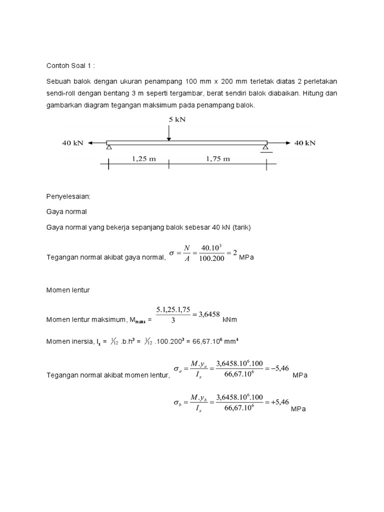 Contoh Soal Tegangan Gabungan Pdf