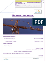 rapport de stage en construction