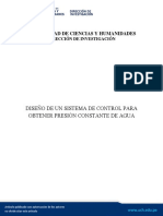 Diseño de Un Sistema de Control Para Obtener Presión Constante de Agua Artículo Publicado