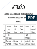 Atenção Aulas