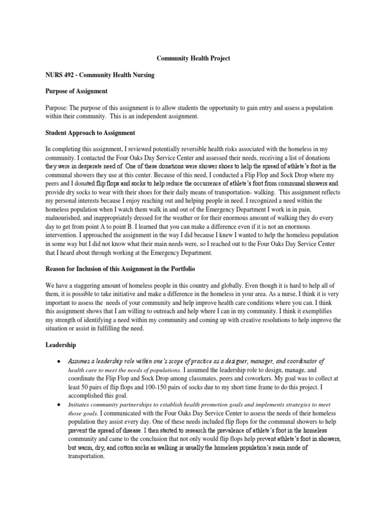 Community Health Nursing: Homeless Support | PDF | Health Care | Health ...