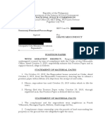 Position Paper (Grave Misconduct)