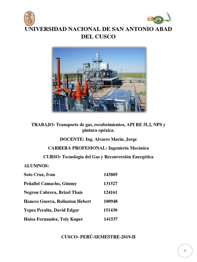 Consideraciones sobre API RP 5L2 en Gas | PDF | Epoxy | Revestimiento