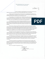 Navy Secretary Richard Spencer's Letter of Resignation