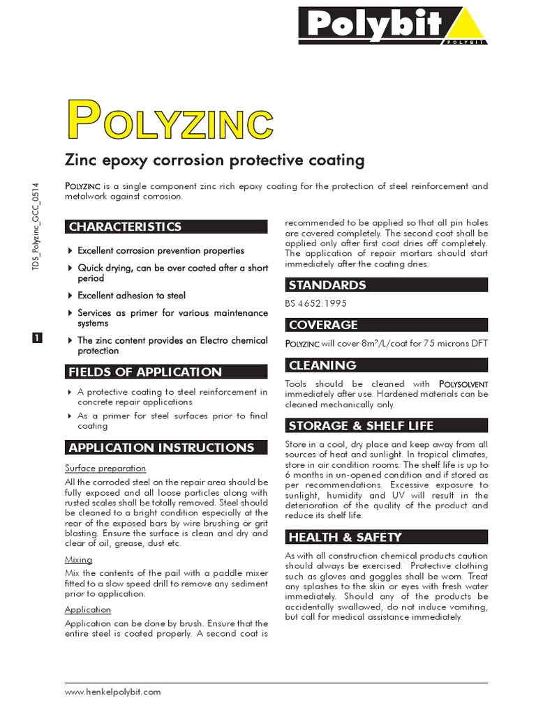Poly Zinc | PDF | Corrosion | Epoxy