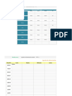Planilla de Excel para El Control de Alimentacion Semanal