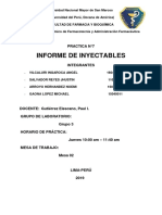 Informe de inyectable citrato de cafeína 1 g/50 ml