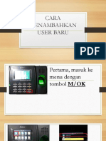 Cara Menambahkan User Baru Mesin Fingerprint