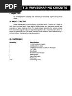 Experiment 2 Wave Shaping Circuits