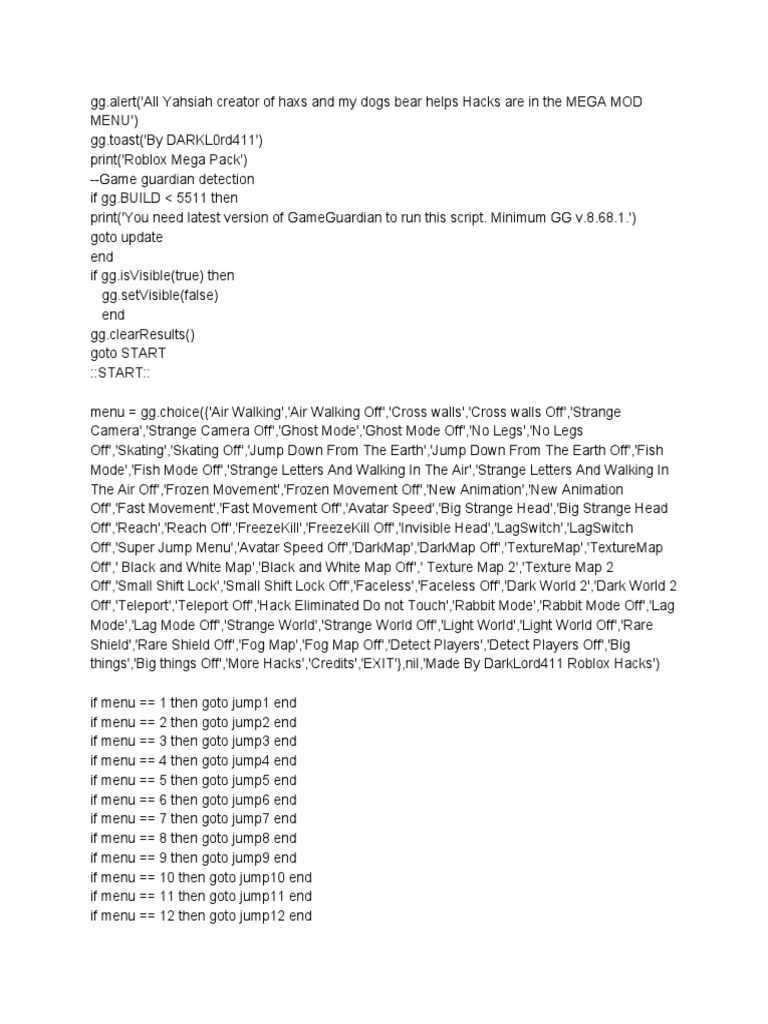 Roblox Mega Mod Menu Lua Leisure Sports - roblox mega mod menu lua leisure lua scripts pack roblox Roblox Mega Mod Menu Lua Leisure Sports - lua scripts pack roblox