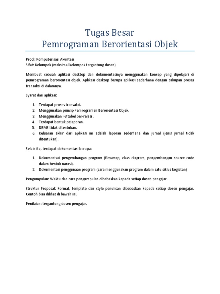 Jurnal Pemrograman Berorientasi Objek | PDF | Seni | Komputer