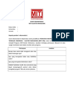 Surat Rekomendasi Oprek Pengurus Miti KM 2019