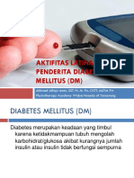 AKTIFITAS LATIHAN PADA PENDERITA DIABETES MELLITUS (DM) Pertemuan Ke 14