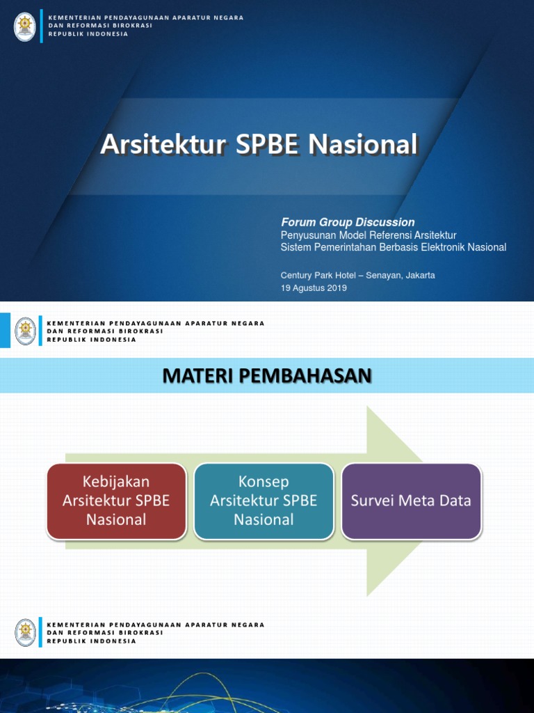 Arsitektur SPBE Nasional 2019 | PDF