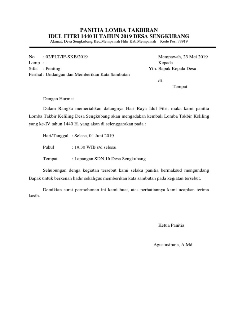 Panitia Lomba Takbiran