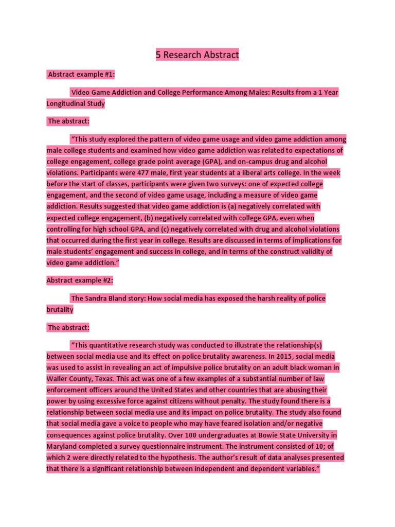5 Research Abstract | PDF | Science, Technology, Engineering, And ...