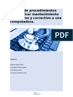 Manual de Procedimientos para Aplicar Mantenimiento Preventivo y Correctivo A Una Computadora