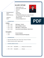 Contoh Curriculum Vitae 