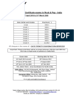 Rock and Pop Fees 2019-2020