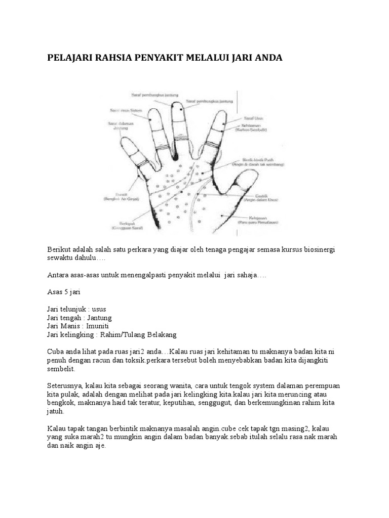 Pelajari Rahsia Penyakit Melalui Jari Anda Pdf