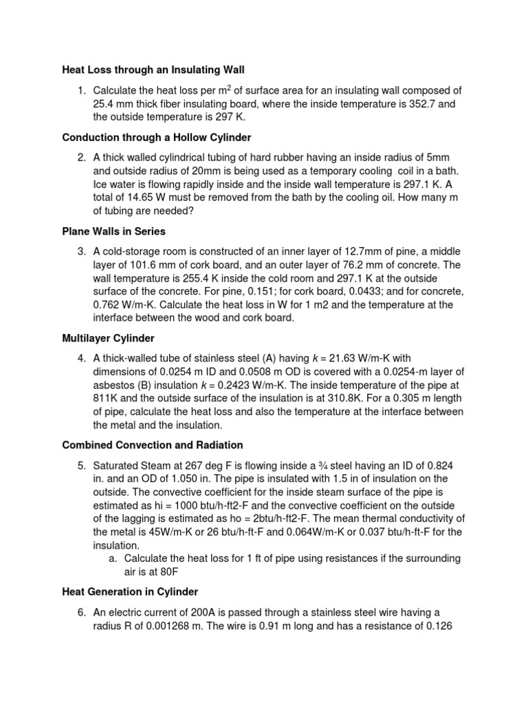 Heat Loss Calculations for Insulating Walls | PDF | Humidity | Thermal ...