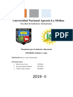 Peladora a vapor: informe técnico