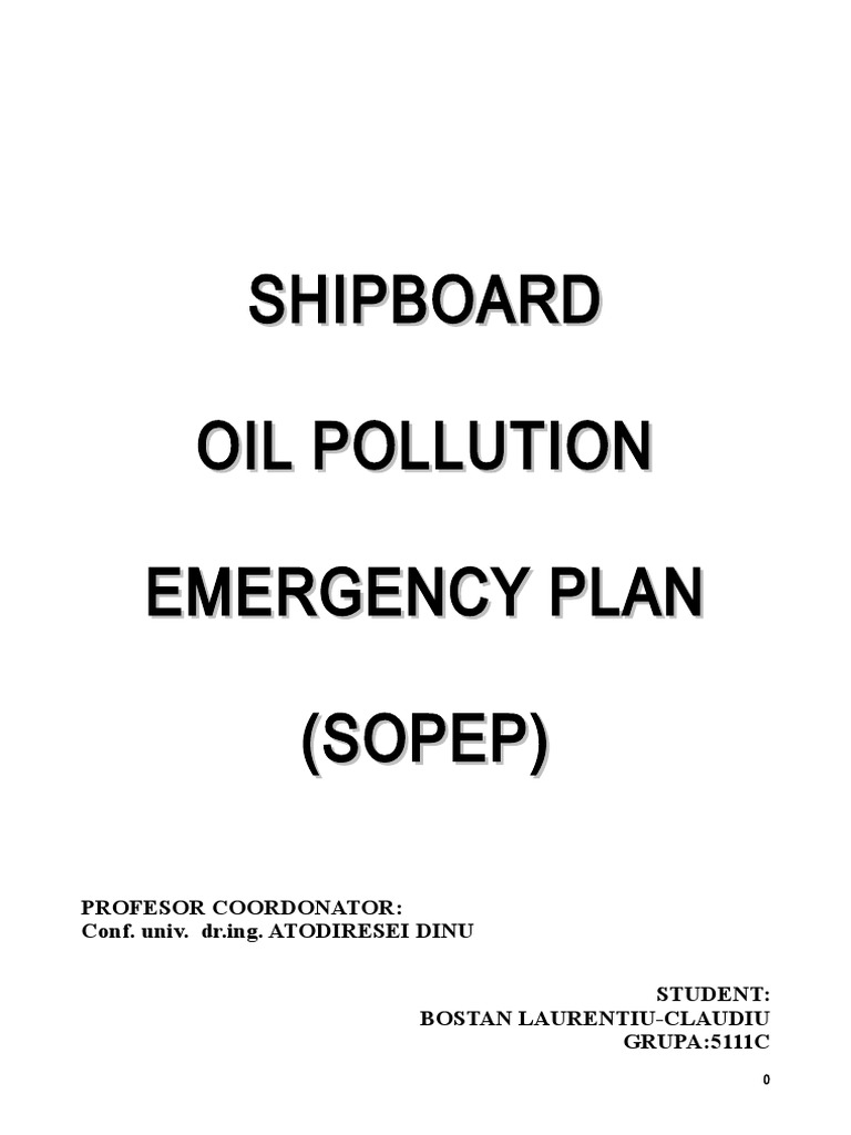 SOPEP PDF Ships Oil Spill
