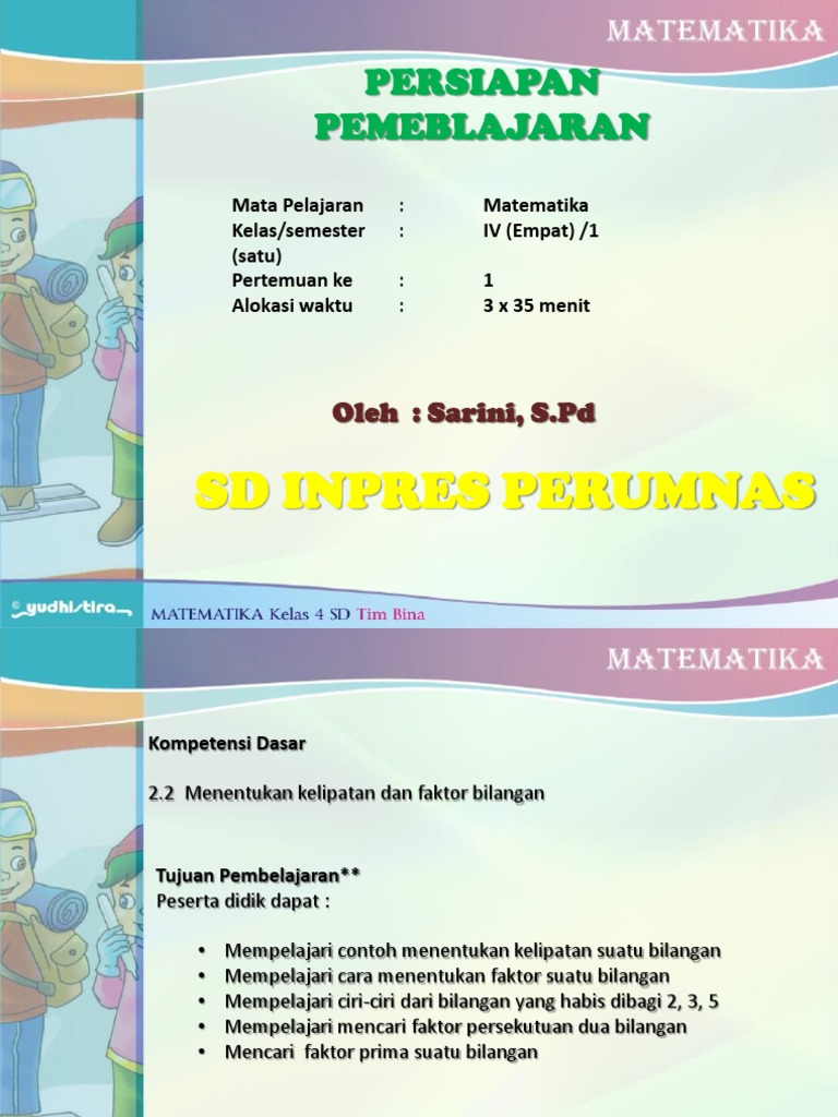 FPB dan KPK untuk Kelas 4 Semester 1 | PDF