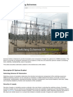 Substation Switching Schemes