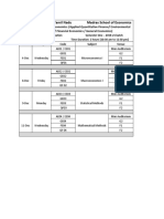 First Semester End Term Exam Time Table -Students Copy