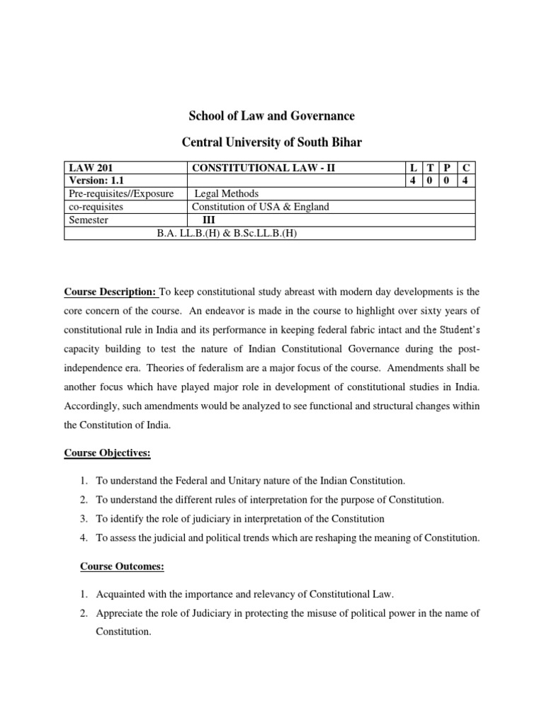 Constitutional Law II Course Overview | PDF | Supreme Courts ...