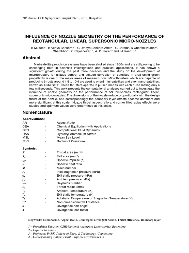 P16-Influence of Nozzle Geometry On The Performance of Rectangular ...