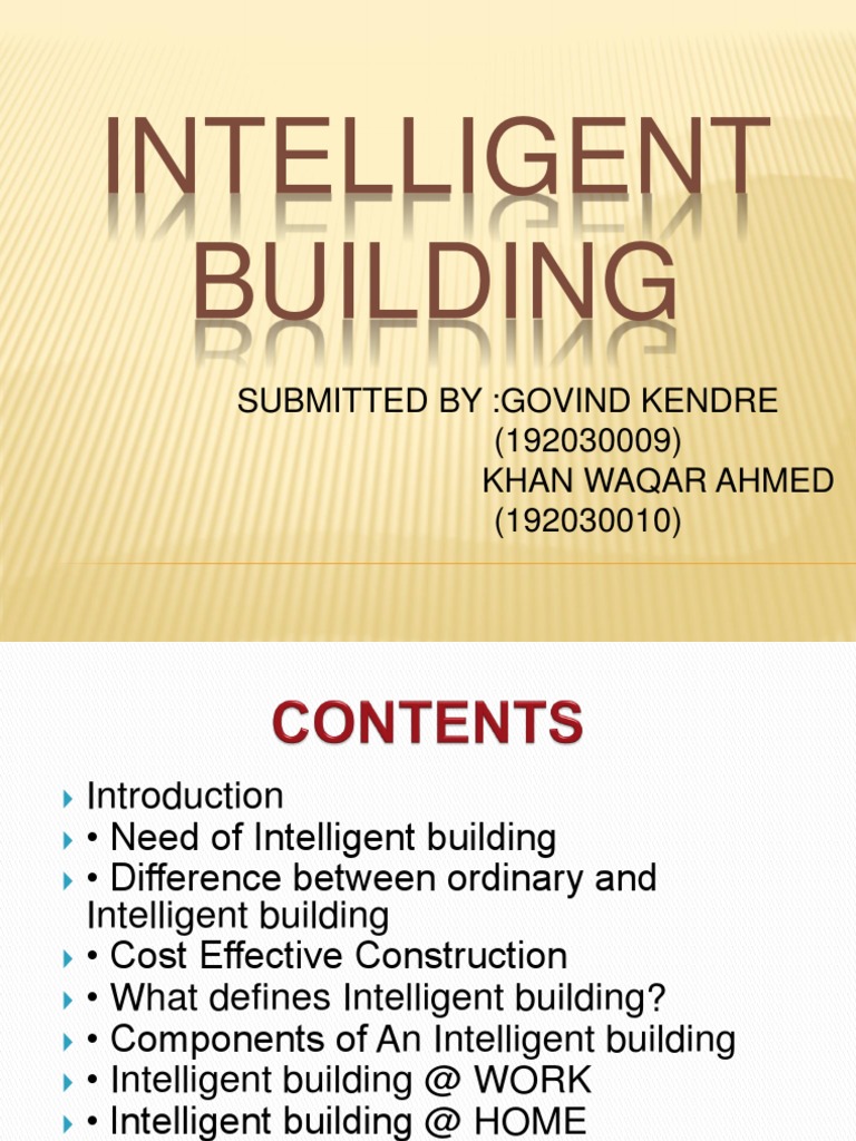 Intelligent Buildings: Automation Benefits | PDF | Building Automation ...