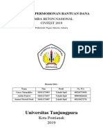 Proposal Bantuan Dana Babak Penyelisihan Lomba Beton Nasional Civfest 2019 - Politeknik Negeri Jakarta