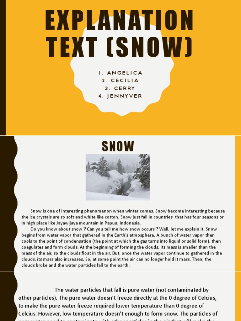 How Snow Forms: A Detailed Explanation | PDF | Snow | Water Vapor