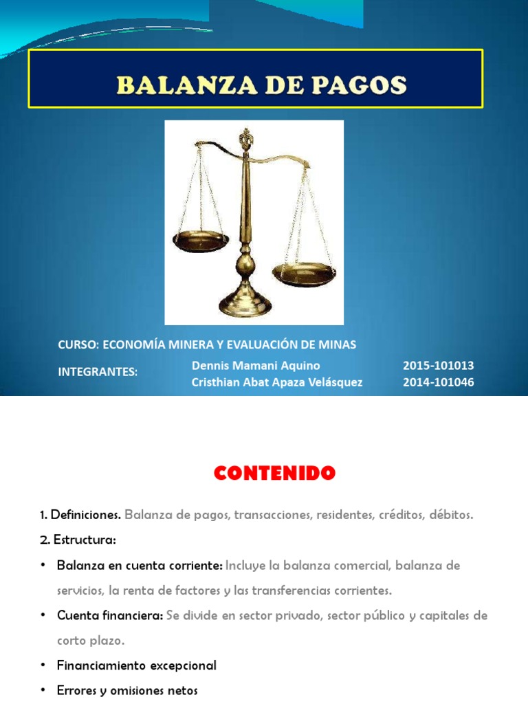 Estructura de la Balanza de Pagos en Perú | PDF | Balance de pagos ...