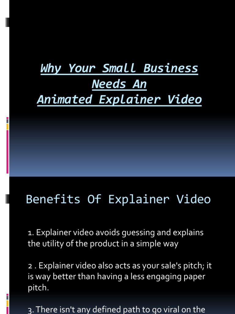 Benefits of Animated Explainer Videos | PDF | Business | Computers