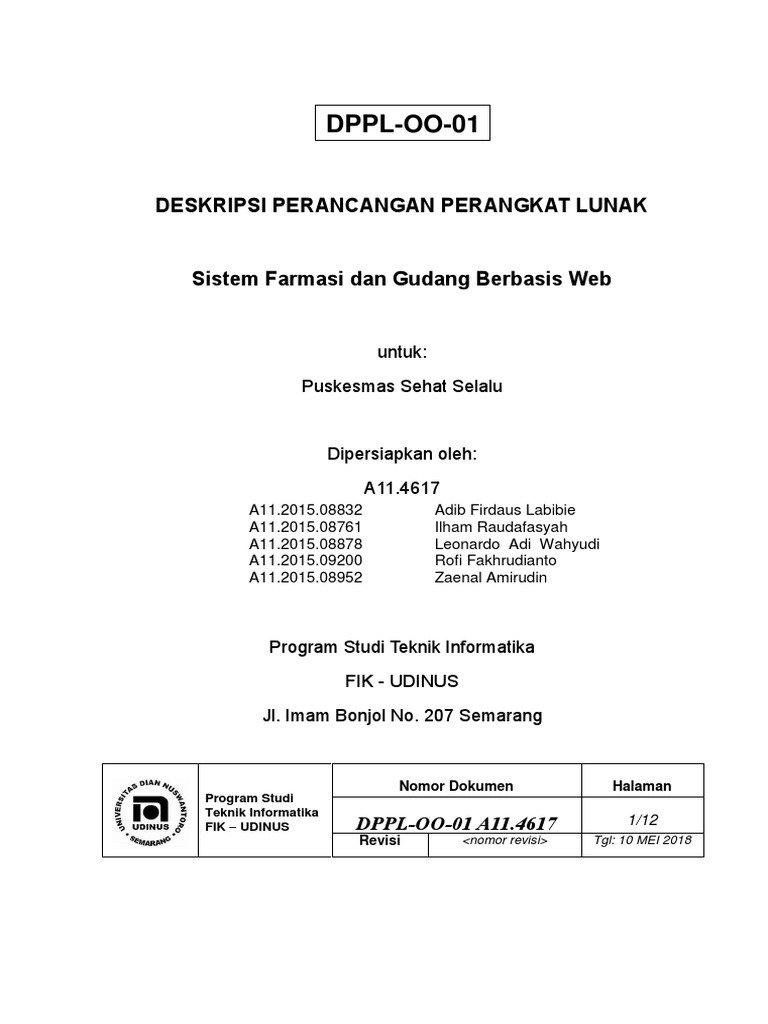 Desain Sistem Farmasi Berbasis Web | PDF